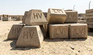 DEWA-standard precast concrete cable route markers, UAE