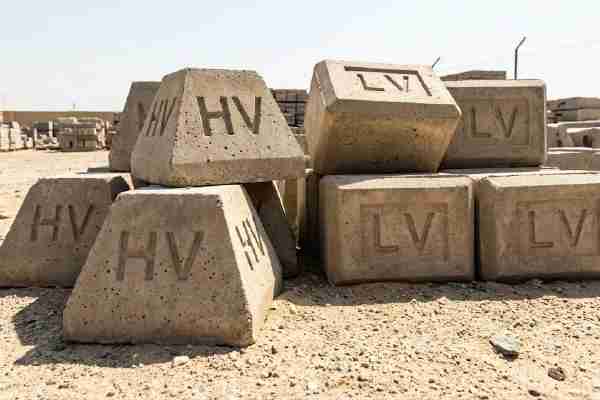 DEWA-standard precast concrete cable route markers, UAE
