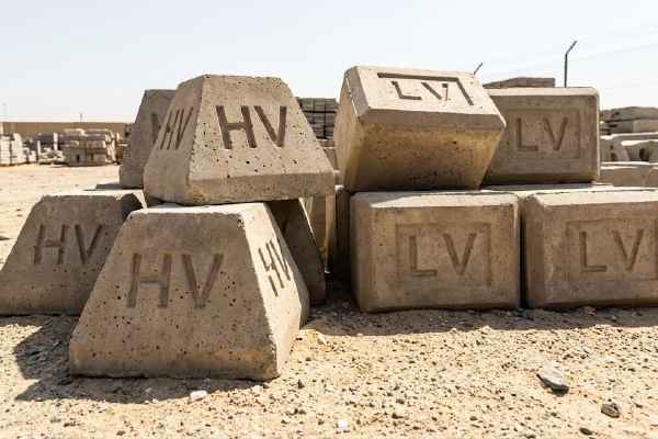 DEWA-standard precast concrete cable route markers, UAE