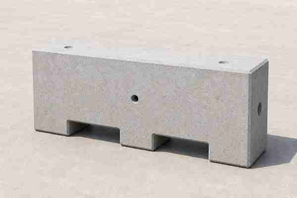 Precast concrete hoarding block for temporary site fencing in Dubai