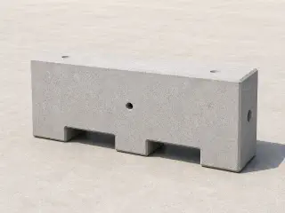 Precast concrete hoarding block for temporary site fencing in Dubai