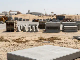 Reinforced precast concrete HVAC equipment pad (AC slab), UAE