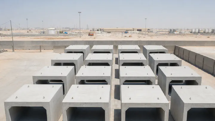 Sixteen precast concrete bunker units supplied for Dubai Petroleum