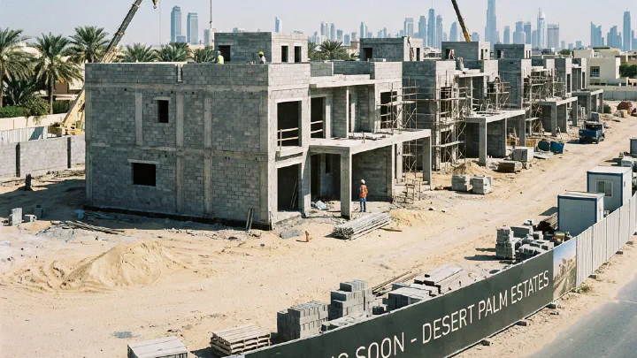 Masonry block boundary walls for residential villas