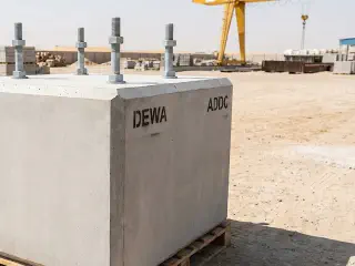 Precast RTA-type light pole foundation with anchor cage, UAE