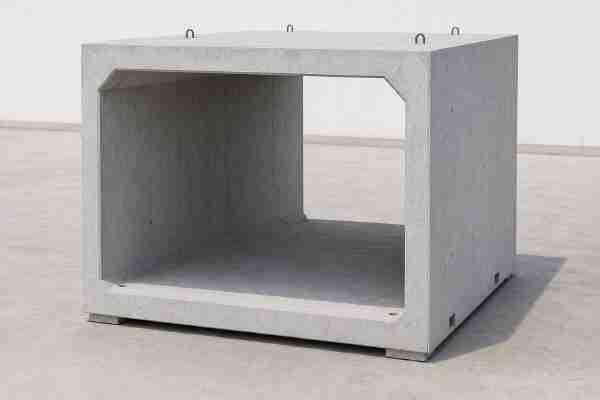Precast concrete bunker shell unit at the UAE factory