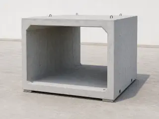Precast concrete bunker shell unit at the UAE factory