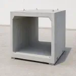 Precast concrete bunker shell unit at the UAE factory
