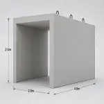Precast concrete bunker dimension and reinforcement drawing