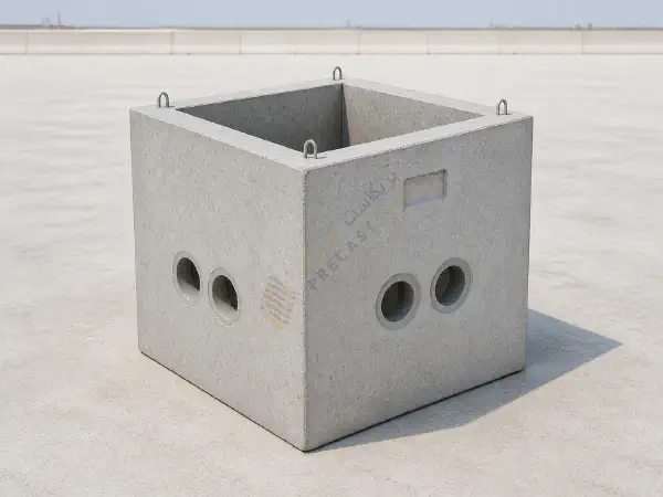Precast manhole chamber with pipe opening