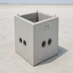 Precast concrete manhole with side cable opening, UAE