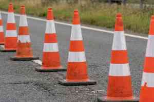 High-intensity reflective PVC traffic cones, UAE