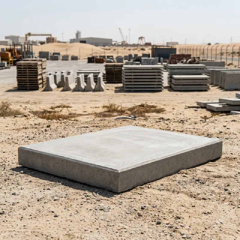 Reinforced precast concrete HVAC equipment pad (AC slab), UAE