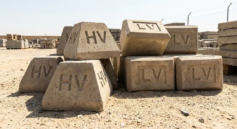 DEWA-standard precast concrete cable route markers, UAE